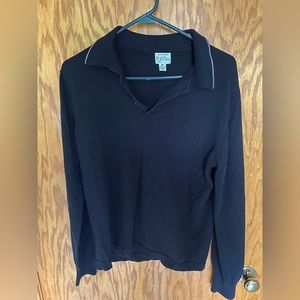 Jcrew Men's Black Polo Sweater. Sz M.
